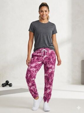 Under Armour Pink Tie-Dye Jogger Sweatpants